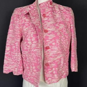 Pink and cream suit jacket